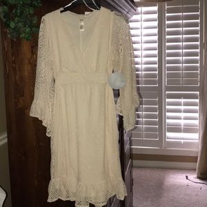 🌼Cream crochet/ lace dress 🌼
